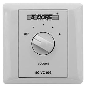 5 Core Volume Control for Speakers Rotary Knob Wall Mount for Ceiling Speaker Multimedia Audio Controller Flash in Wall - VC003